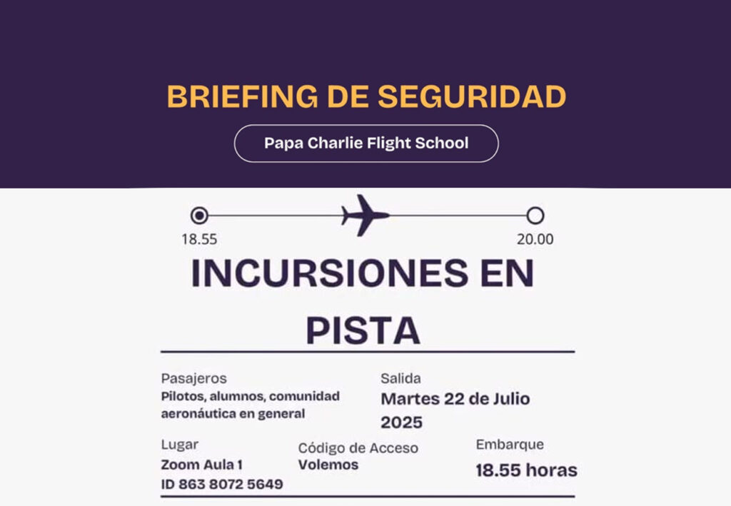 Briefing de seguridad: incursiones en pista